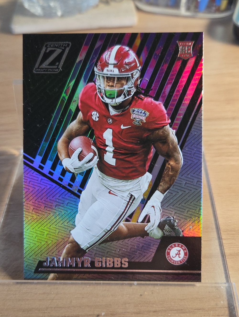 Panini Red and White Football Trading Card - Jahmyr Gibbs